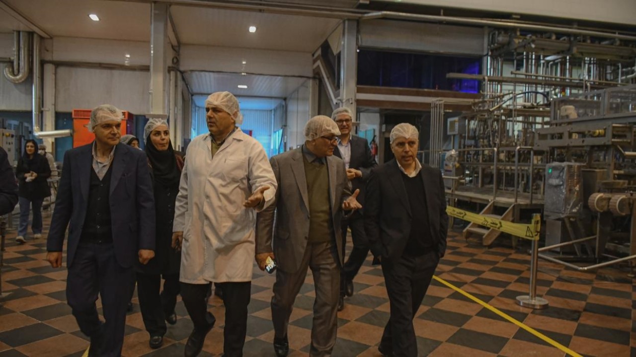 بازدید مدیران ارشد بانك صنعت و معدن از شركت دومینو